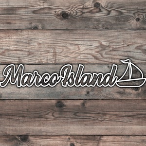 Marco Island Florida Vinyl Decal: For Car, Boat, Laptop (7.5 x 1.5 inch)