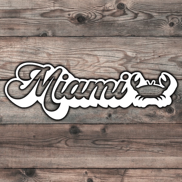 Miami Beach Sticker - 6.5 x 2.1 in Miami Florida Sticker For Florida Native Sticker For Miami Beach Sticker For Florida Car Decal