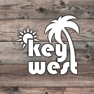 Key West Florida Sticker Decal - 5.5 x 5.1 in Key West Sticker For Florida Native Key West Beach Florida Sticker For Key West Decal