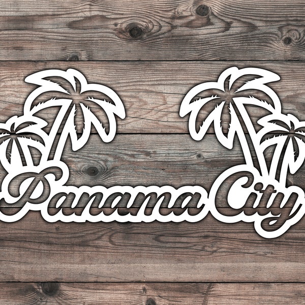 Panama City Florida Sticker Decal - 3.4 x 7 inch | Panama City Beach | Panama City Sticker | Florida Sticker | Florida Strong