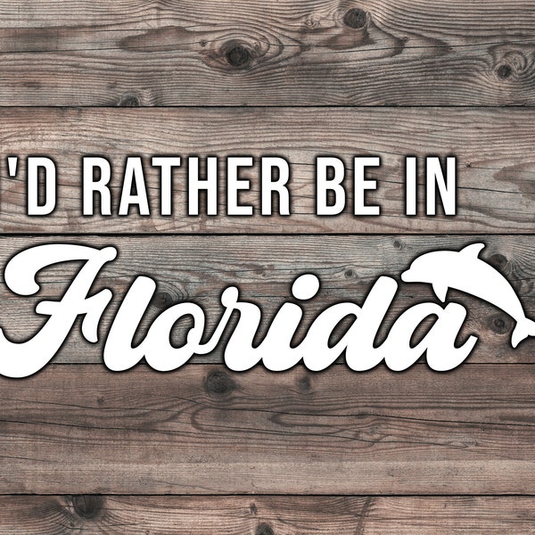 Florida Sticker - 7.5 x 2.9 in Florida Car Decal For Florida Native Car Sticker Florida Beach Sticker For Florida Native Decal