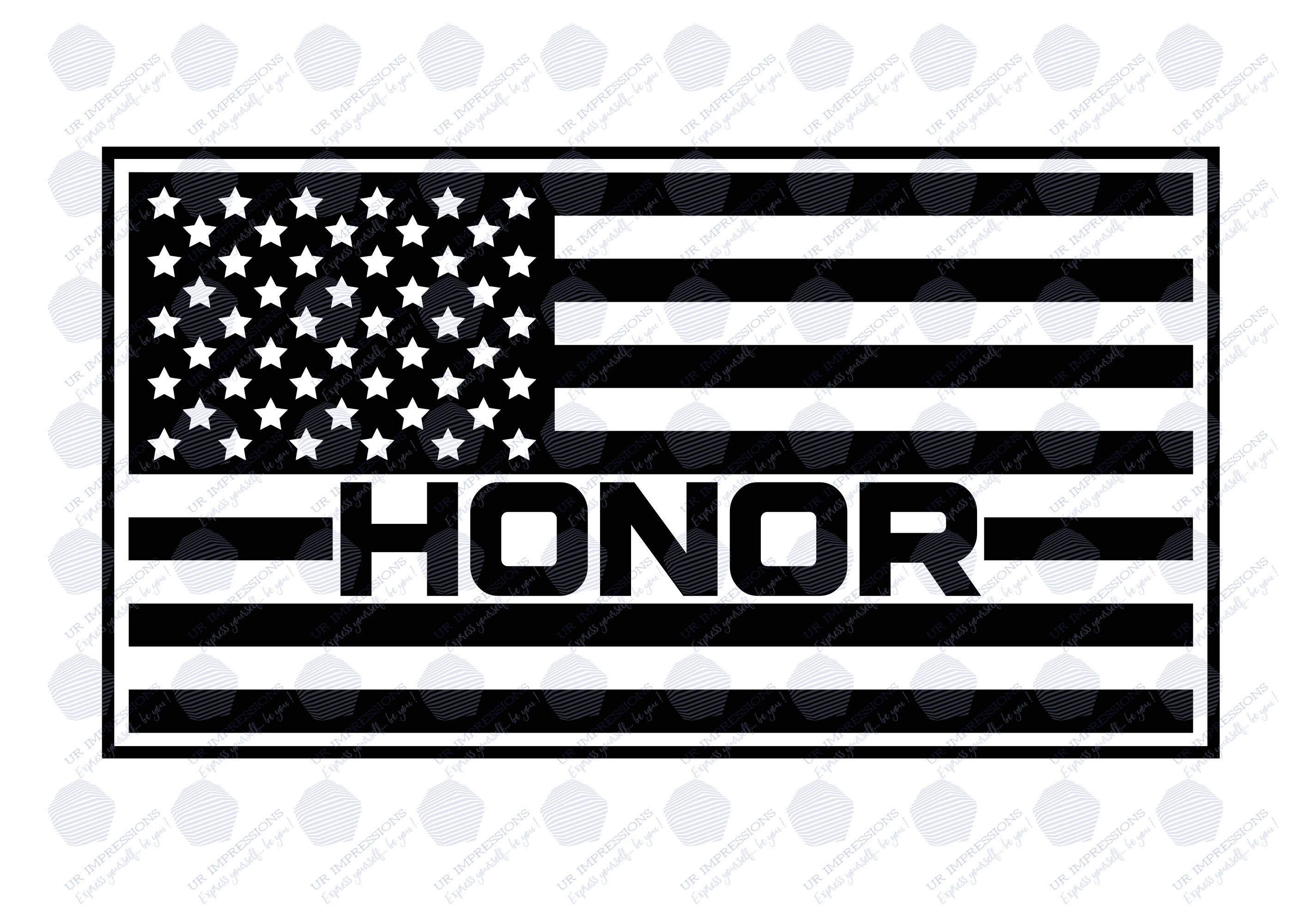 Honor American Flag Sticker Decal - 7.5 X 4 Inch | Patriotic Stickers ...