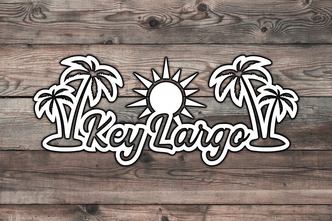 Key Largo Sticker Key Largo Florida Decal: Palm Tree Island Car Sticker (6 X 2.5 Inch) - Etsy