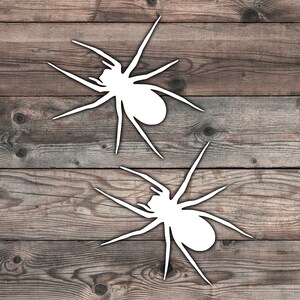 Spider Decals 2-Pack: Halloween Vinyl Stickers (5.5 x 5 inch)