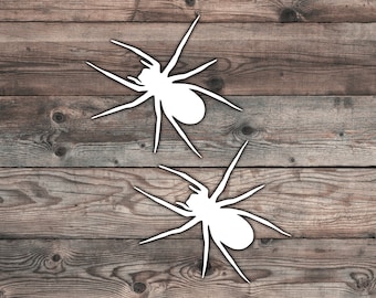 Spider Decals 2-Pack: Halloween Vinyl Stickers (5.5 x 5 inch)