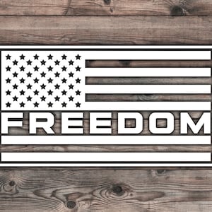 American Flag Sticker - 7.5 x 4 in Freedom Decal For Soldier Car Sticker For Veteran Car Decal USA Flag Sticker US Flag Decal