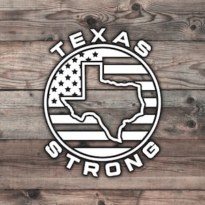Texas Flag Vinyl Sticker: American Flag Decal (6.9 x 5.5 inch)