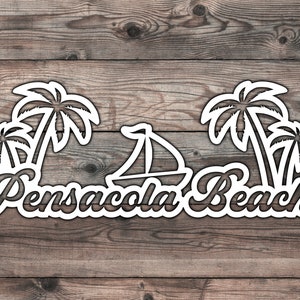 Pensacola Florida Decal Sticker - 7 x 2.75 inch | Hurricane Ian | Florida Strong | Pensacola Florida | Florida Native | Pensacola Sticker