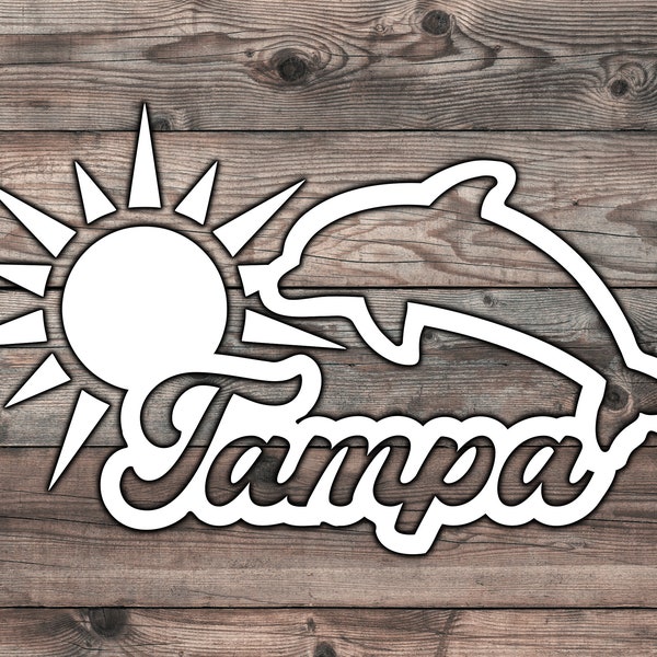 Tampa Florida Sticker - 5.5 x 3.1 inch | Tampa Sticker |Tampa Car Decal | Florida Sticker | Florida Strong