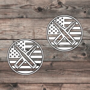 Freedom Sticker - 3 x 3 in 2nd Amendment Sticker For Patriotic Sticker For Veteran Car Decal American Flag Sticker Military Car Decal
