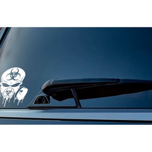 Biohazard Respirator Skull Decal Tactical Vinyl Graphics for Cars Die-Cut Truck Sticker Waterproof Boat Decal Made in USA Window Sticker image 4