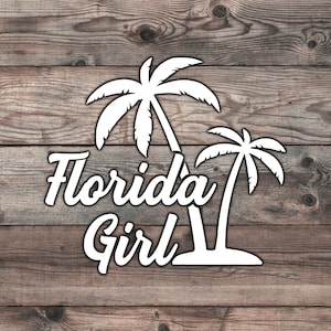 Florida Girl Sticker - 5 x 5.5 inch  Florida Car Decal For Florida Native Car Sticker Florida Beach Sticker For Florida Native Decal
