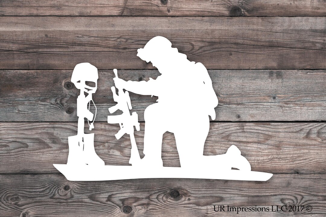 Fallen Soldier Vinyl Decal: Patriotic US Military Veteran Sticker - Etsy