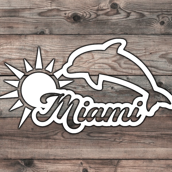 Miami Dolphins Old Style Window Decal Sticker Custom Made In The Usa 718 - Foto 5