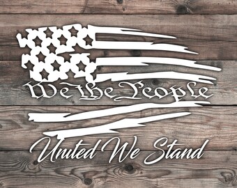 American Flag Vinyl Decal – Patriotic Car Sticker (7.5 x 5.1 in)