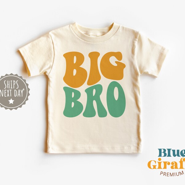Bella Canvas Big Brother Kids Shirt, Retro In My Big Brother Era Kids Tee Sibling Boys Tshirt Toddler Tee Promoted To Big Brother