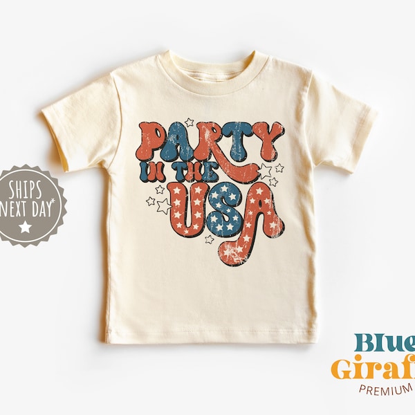 Party In The USA peuter shirt, Boho patriottische kinder shirt, schattig 4 juli peuter T-shirt