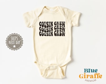 Cousin Crew Onesie®, Boho Retro Bodysuit, Cute Cousin Natural Onesie®