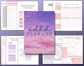 ADHD Planner Adult, ADHD Planner Printable, Adhd guide, organizational planner