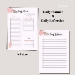 Daily planner, Plan my day, journal, self-reflection, Work Day Schedule, Schedule, organized