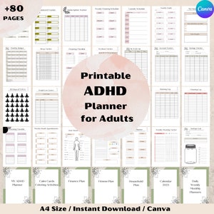 ADHD Planner Adult, ADHD Planner Printable, ADHD Journal, Daily Planner