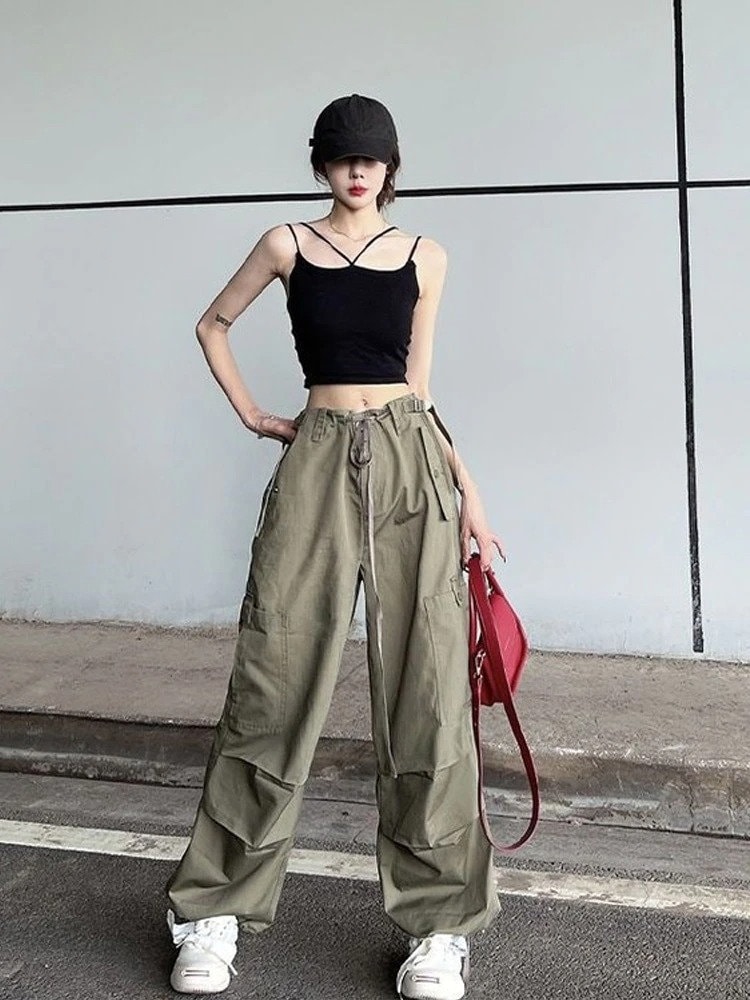 Women Hip Hop Retro Cargo Pants Harajuku Oversize Wide Leg - Etsy