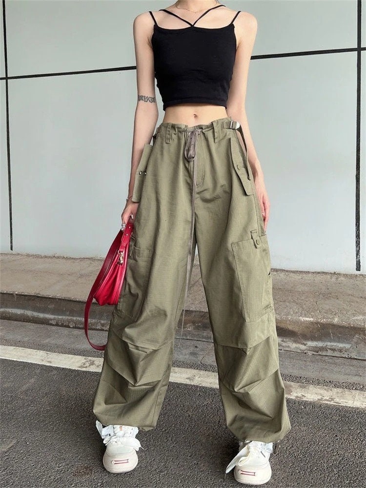 Women Hip Hop Retro Cargo Pants Harajuku Oversize Wide Leg - Etsy