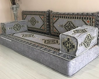 8'' Arabic Floor Sofa Set: Moroccan Living Room Seating