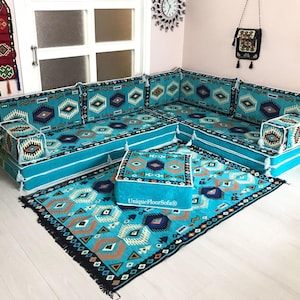 8'' Thickness L Shaped Arabic Sofa Living Room Floor Couch, Floor Cushion, Arabic Majlis, Floor Sofa, Corner Sofa Couch, Sectional Sofa