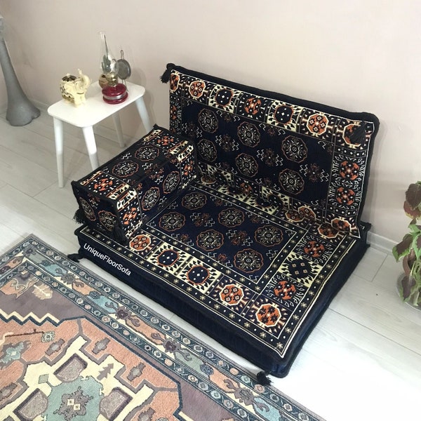 Small Moroccan Floor Couch, Floor Seating Sofa, Reading Nook Cushion, Small Futon Sofa, Minimalist Boho Floor Cushion,Cushion For Meditation