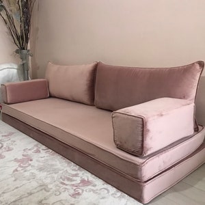 8&#39;&#39; Thickness Velvet Floor Seating Couch,Velvet Sectional Sofa,Floor Cushions,Futon Couch,Pallet Sofas,Arabic Floor Seating,Bench Cushions