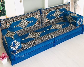 8'' Arabic Floor Seating Sofa Set: Moroccan Cushions
