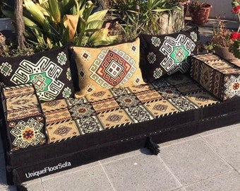 8'' Thickness Arabic Sofa Set, Moroccan Floor Couch, Turkish Floor Sofa, Floor Cushions, Sofa Cover, Modular Bohemian Sofa, Living Room Sofa