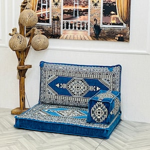 Arabic Single Floor Cushion Seating Set: Single Sofa, Reading Nook Decor