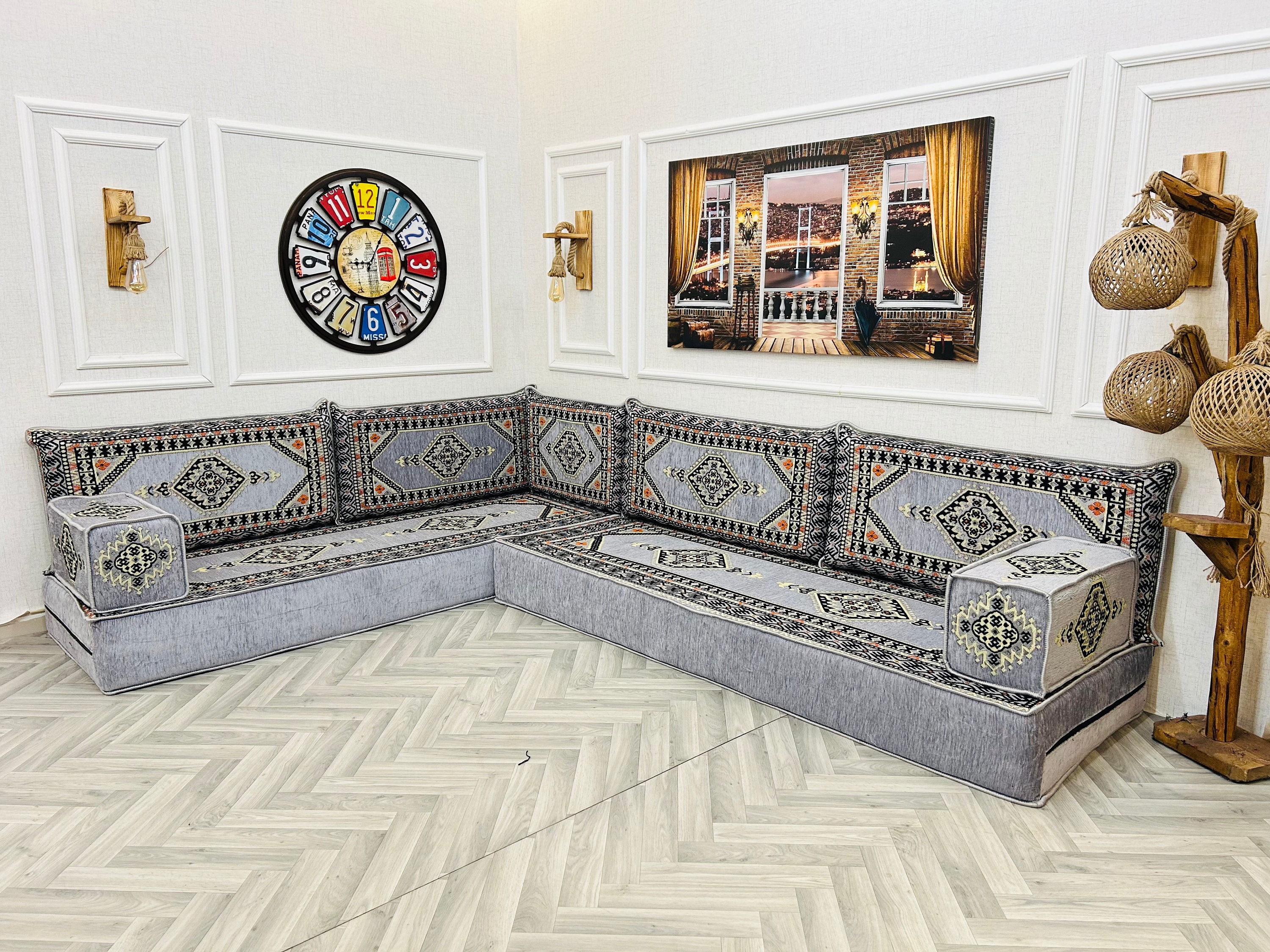 8 Thick L Shaped Arabic Style Sofa Living Room Seating Set Floor Seating Sofa Arabic Majlis Modular Sofa Floor Cushion Ottoman Couch Etsy UK