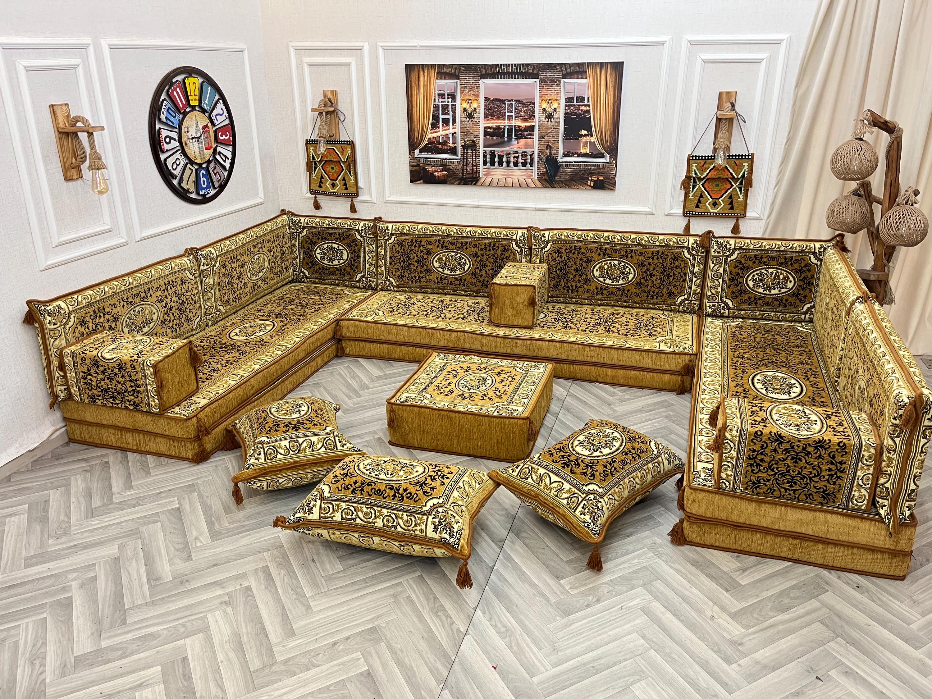 Arabic Majlis Sofa Drawing Room Floor Seating Living Bedroom Floor