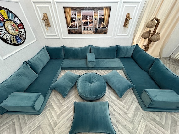 Floor sectional couch discount
