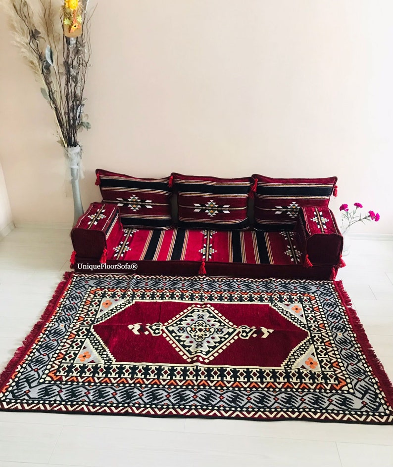 Arabic Majlis Sofa Floor Seating Setmodular Moroccan Floor Etsy