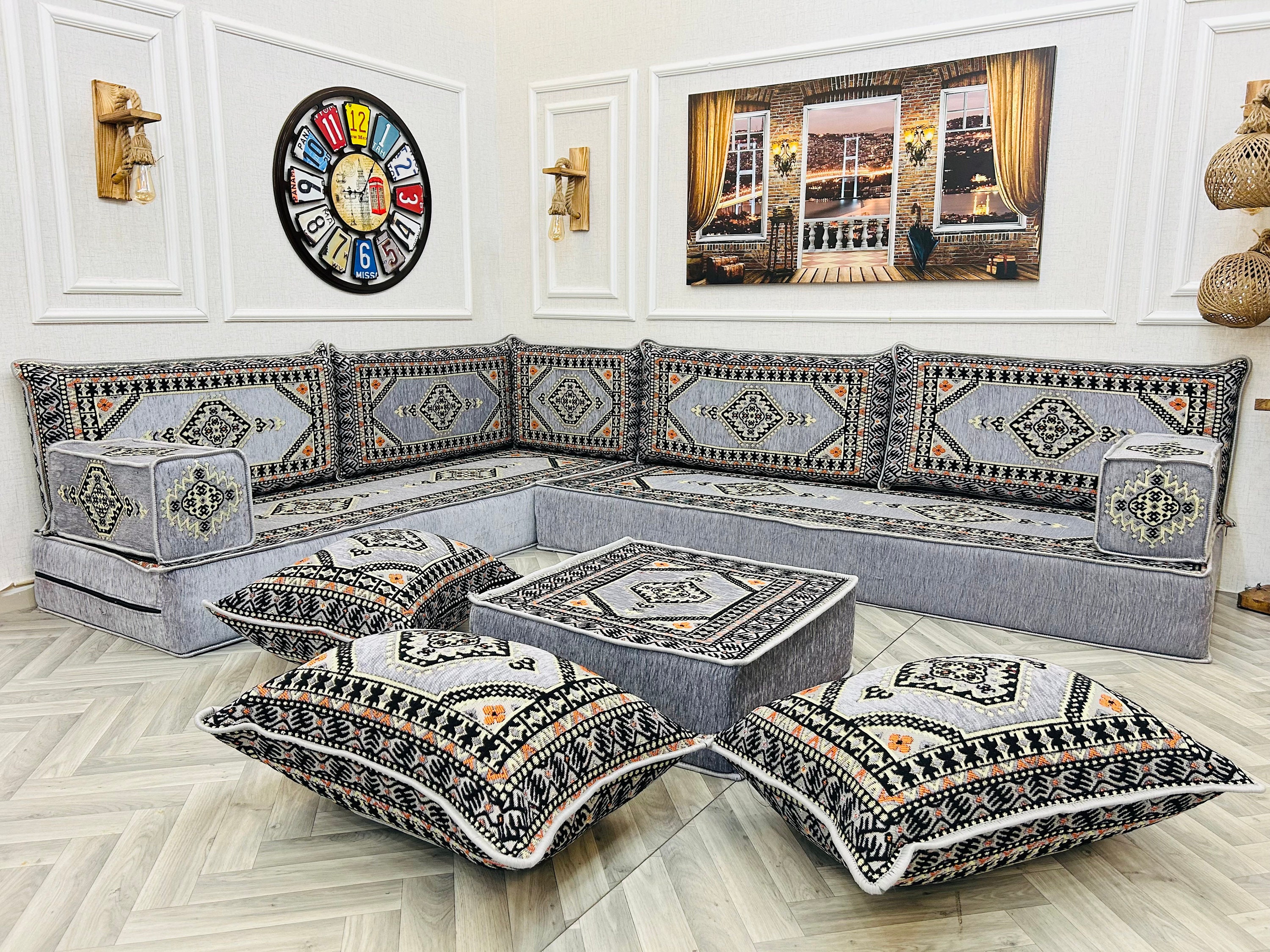 Algarve 4 seater sofa sale set with cushions