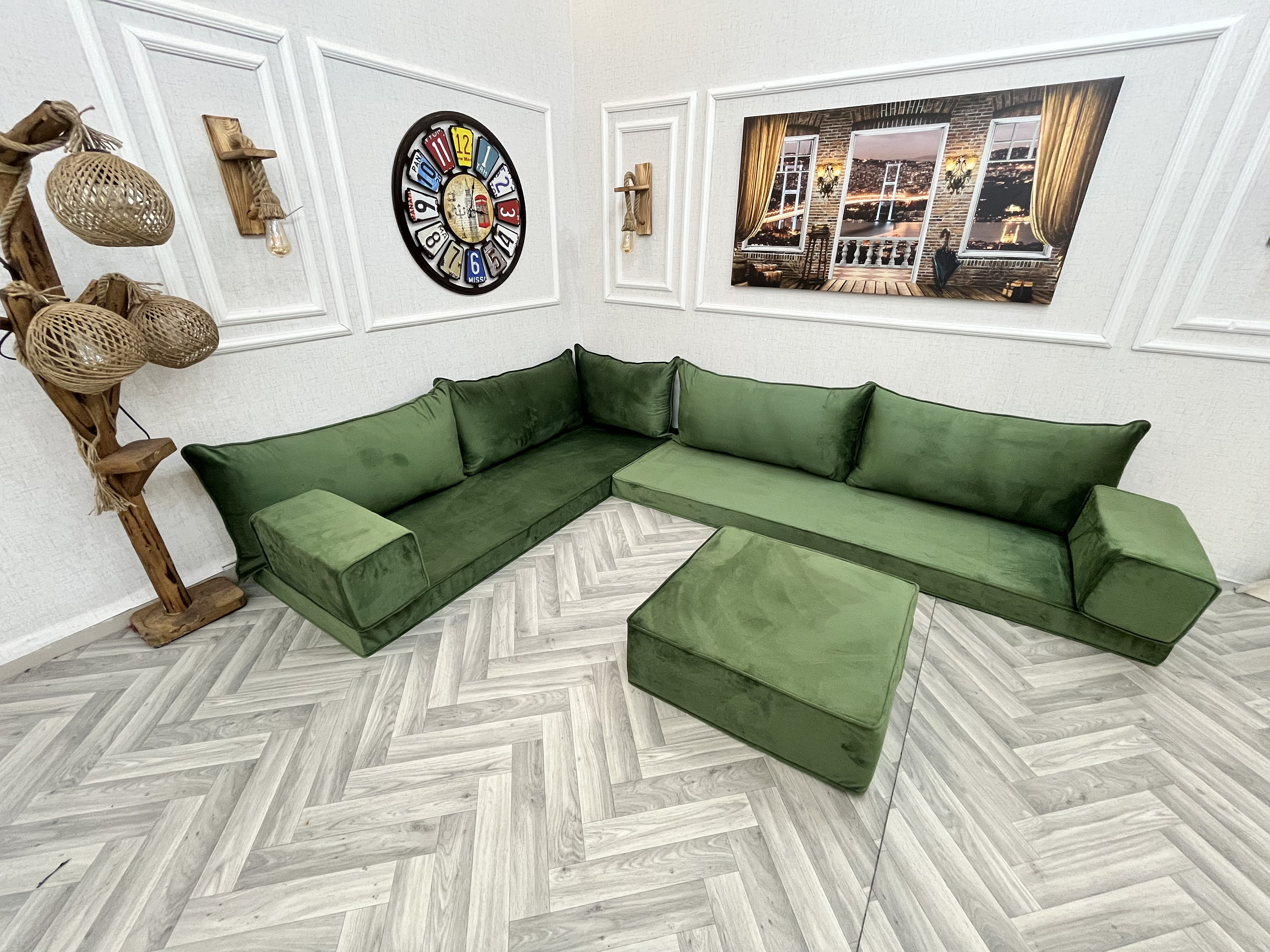 グリーン ベルベット ソファ org.jpg