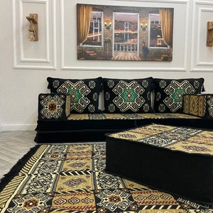 8'' Thickness Convertible Sofa Bed, Arabic Sofa Floor Seating Couch, Boho Couches, Sectional Sofa, Floor Sofa, Arabic Majlis, Floor Cushions zdjęcie 3