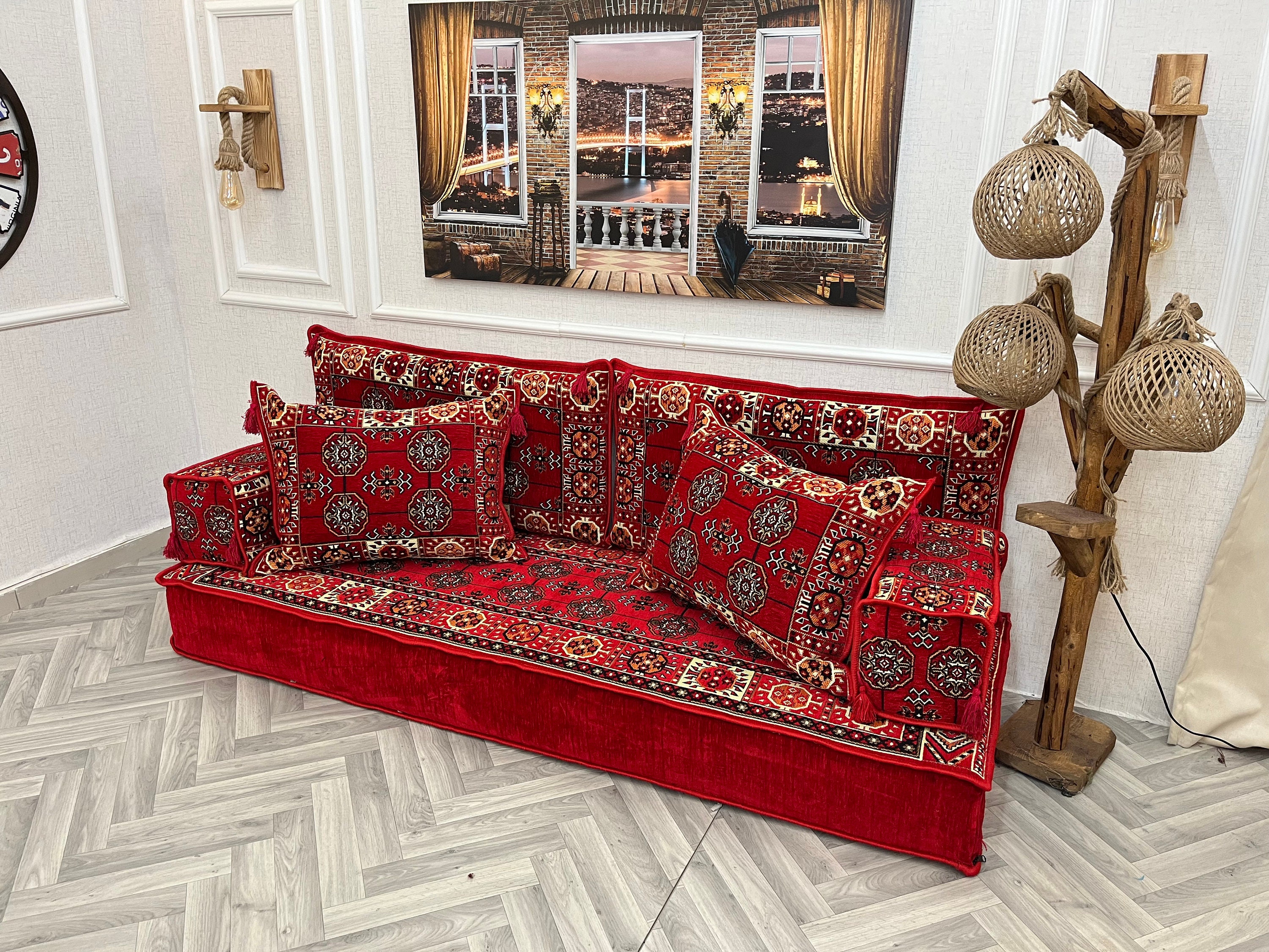 2 Federe Per Cuscino Boho Stile Marocchino 45x45 Cm | Cuscini Quadrati Gialli Con Nappe E Trapuntato