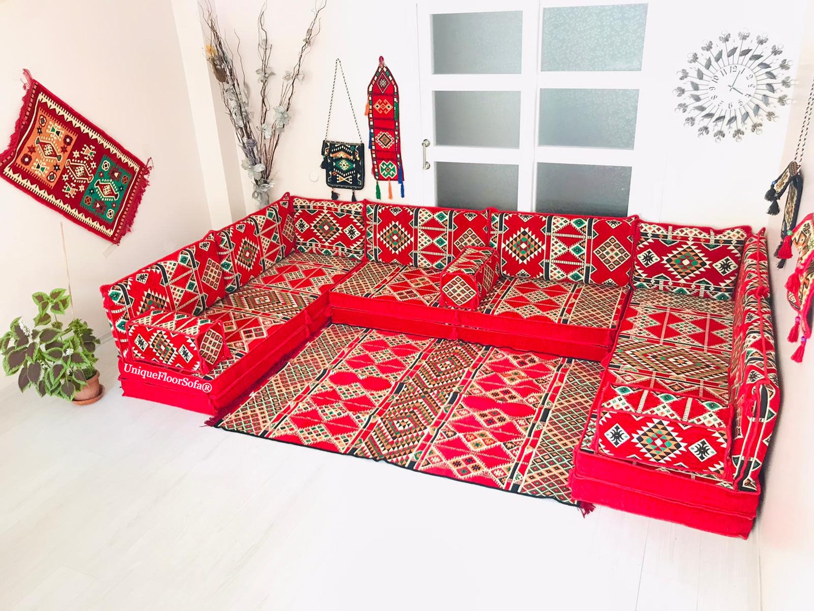 8'' THICK U Shaped Arabic Sofa Set Arabic Floor - Etsy