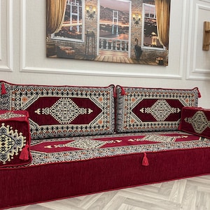 Authentic Turkish Floor Sofa Set: Boho Living Room Seating