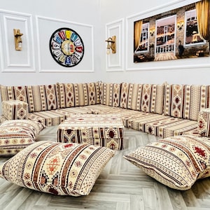 Indian style 2024 floor sofa