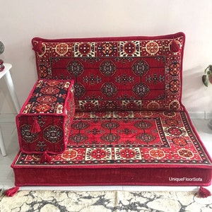 Small Arabic Sofa Floor Seating Set, Small Futon Sofa, Moroccan Floor Cushions, Window Seat Cushion, Reading Nook Cushion, Small Sofa Set