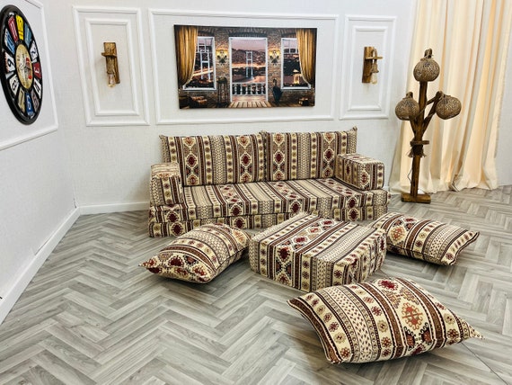 8 Thickness Arabic Living Room Sofa Set Floor Cushion Couch