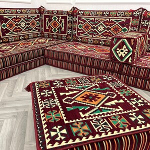 8'' Thick U Shaped Arabic Modular Sectional Living Room Sofa, Floor ...