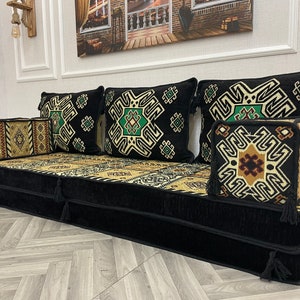 8'' Thickness Convertible Sofa Bed, Arabic Sofa Floor Seating Couch, Boho Couches, Sectional Sofa, Floor Sofa, Arabic Majlis, Floor Cushions zdjęcie 7