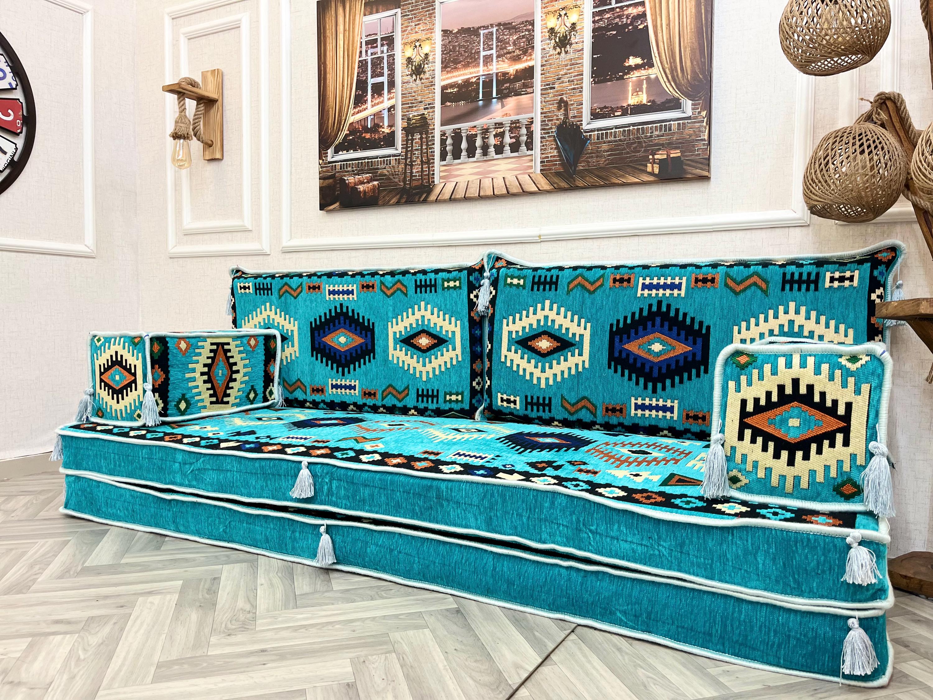 モロッコ アンティークスタイル プフ オットマン モロッコ 風